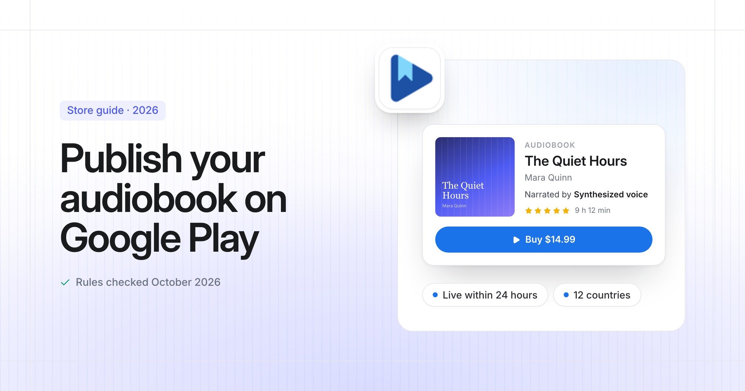 Publish your audiobook on Google Play