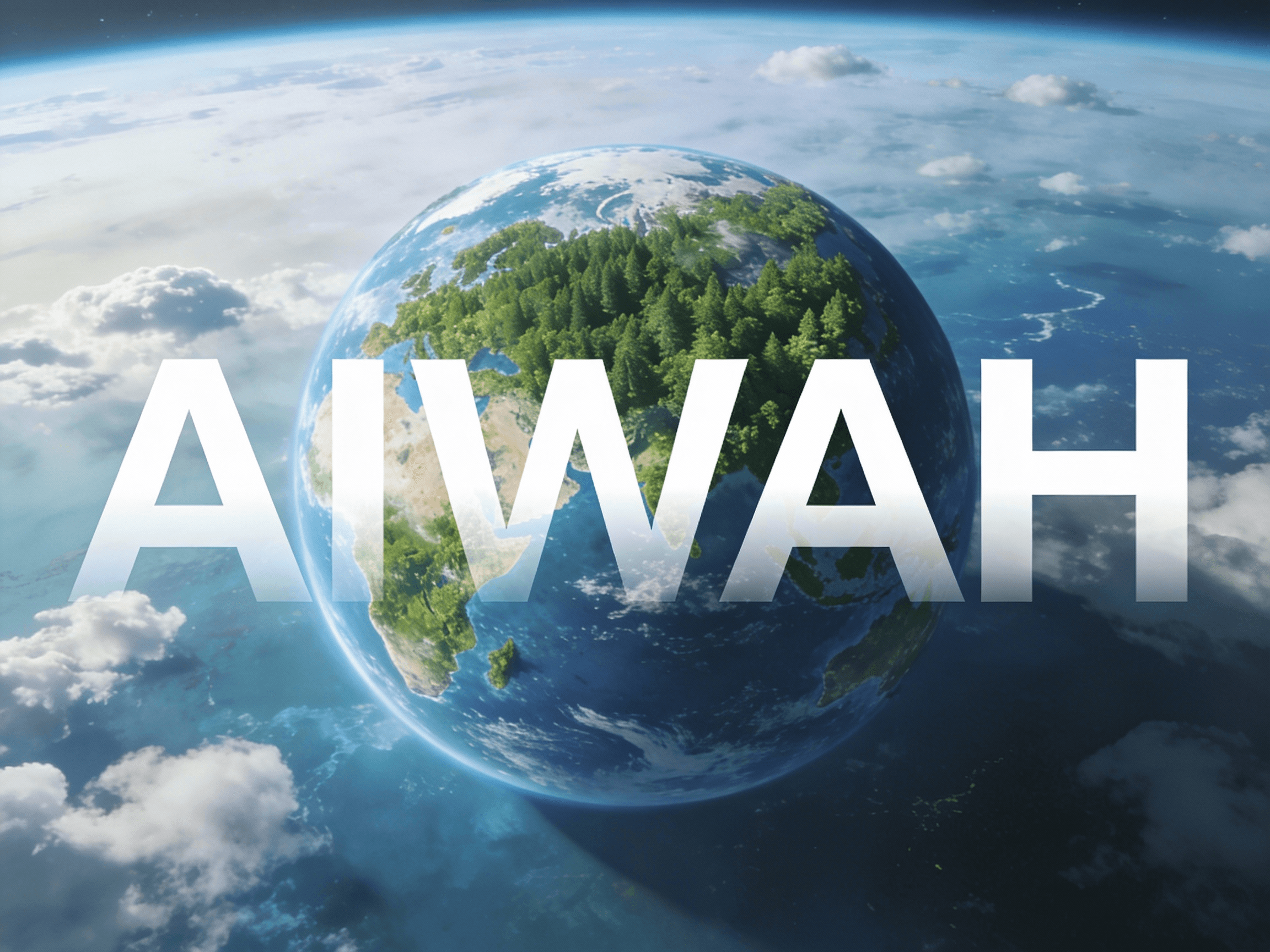 The image features an intricate network of white, web-like structures set against a deep blue background.