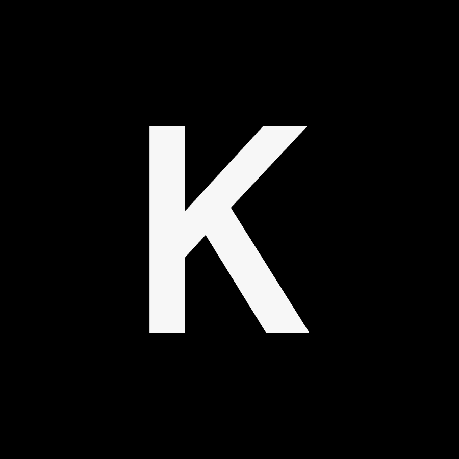 Letter K on black background