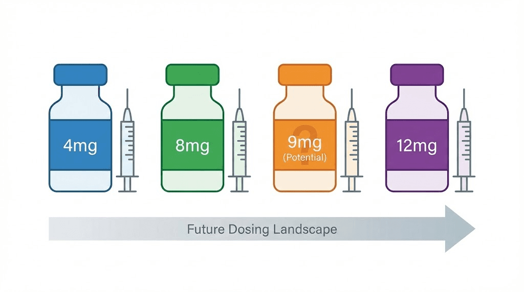 Retatrutide dose schedule future options including 9mg maintenance dose