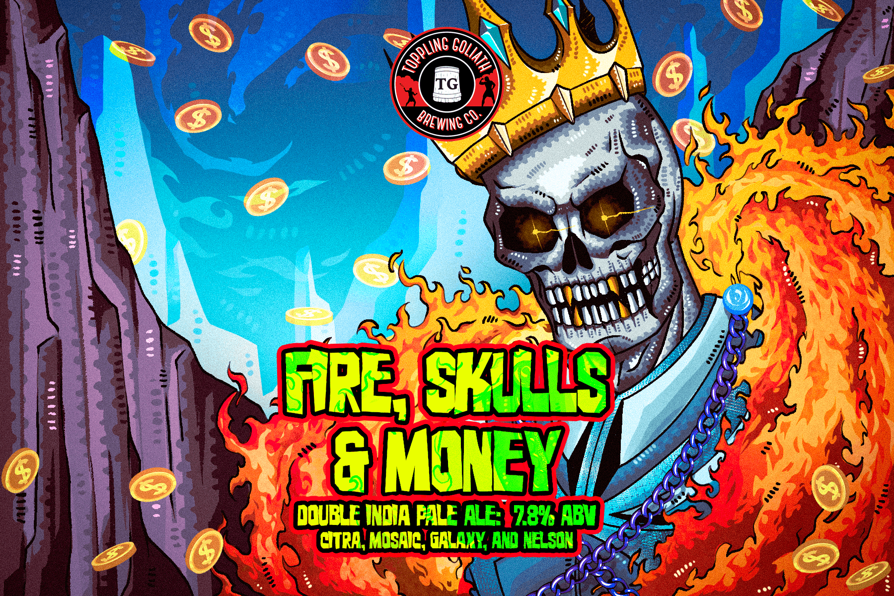 Skull, Money & Fire