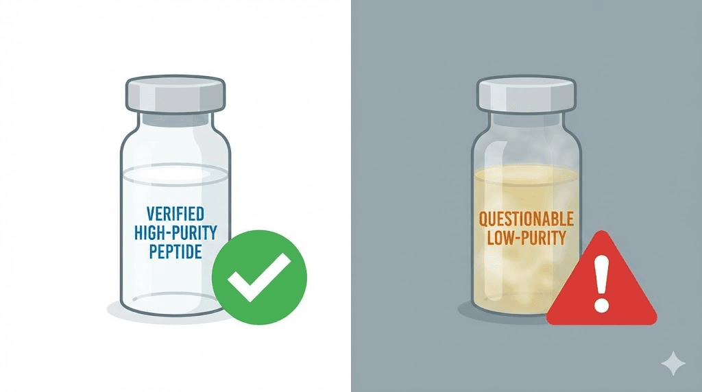 Retatrutide quality comparison between verified and unverified peptide sources
