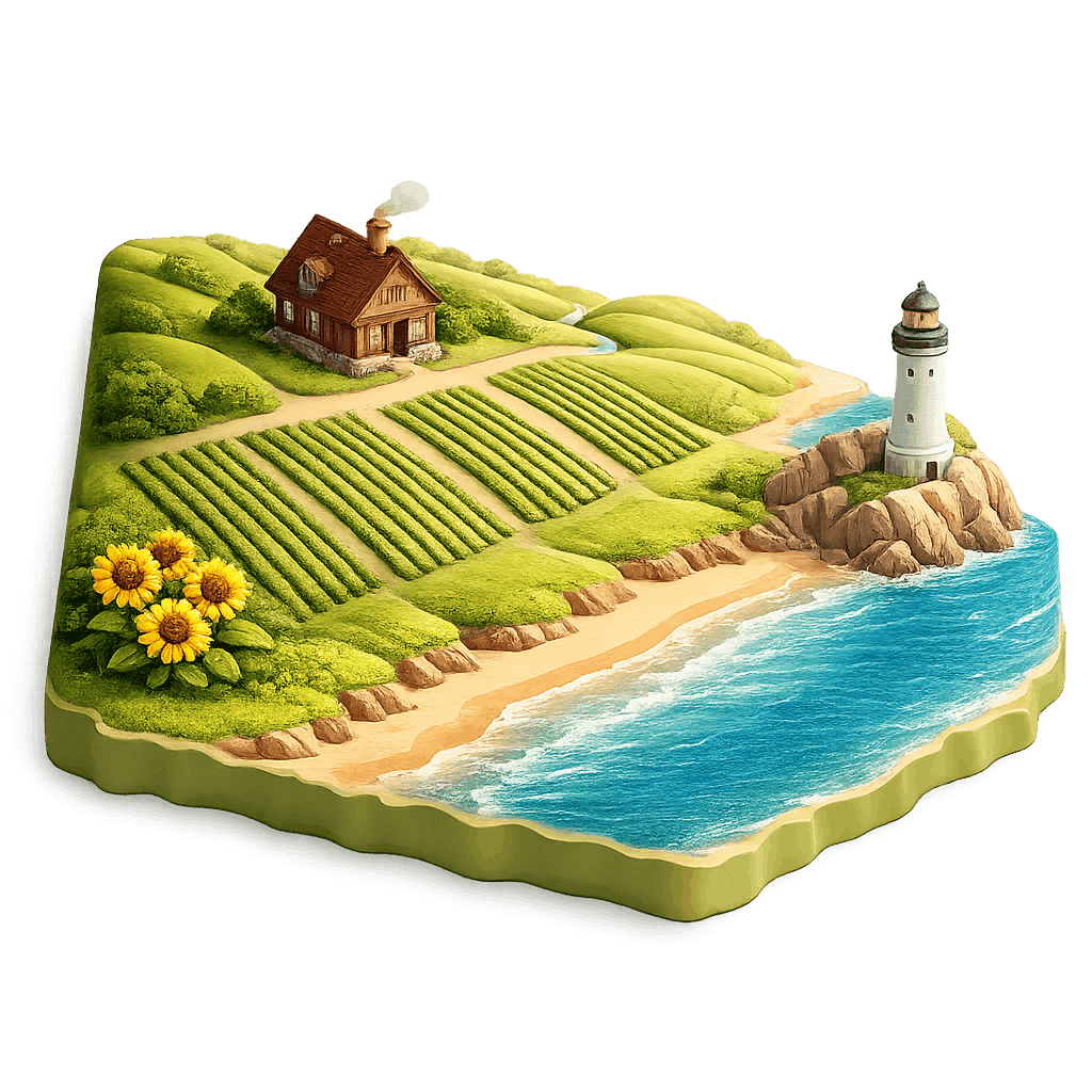 Artistic illustration of the Black Sea Region wine region.