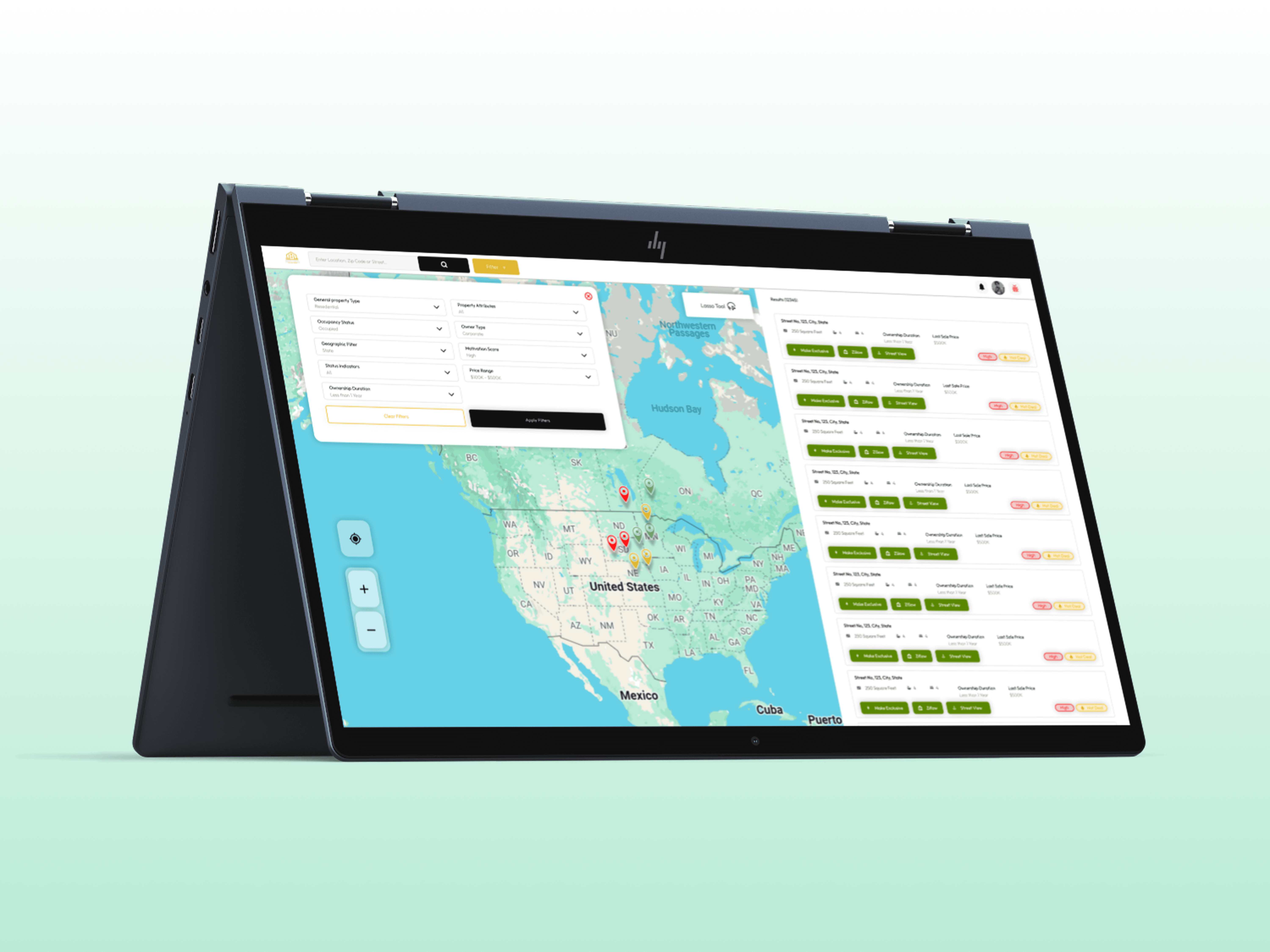 PropertyGlobe Web App Mockup