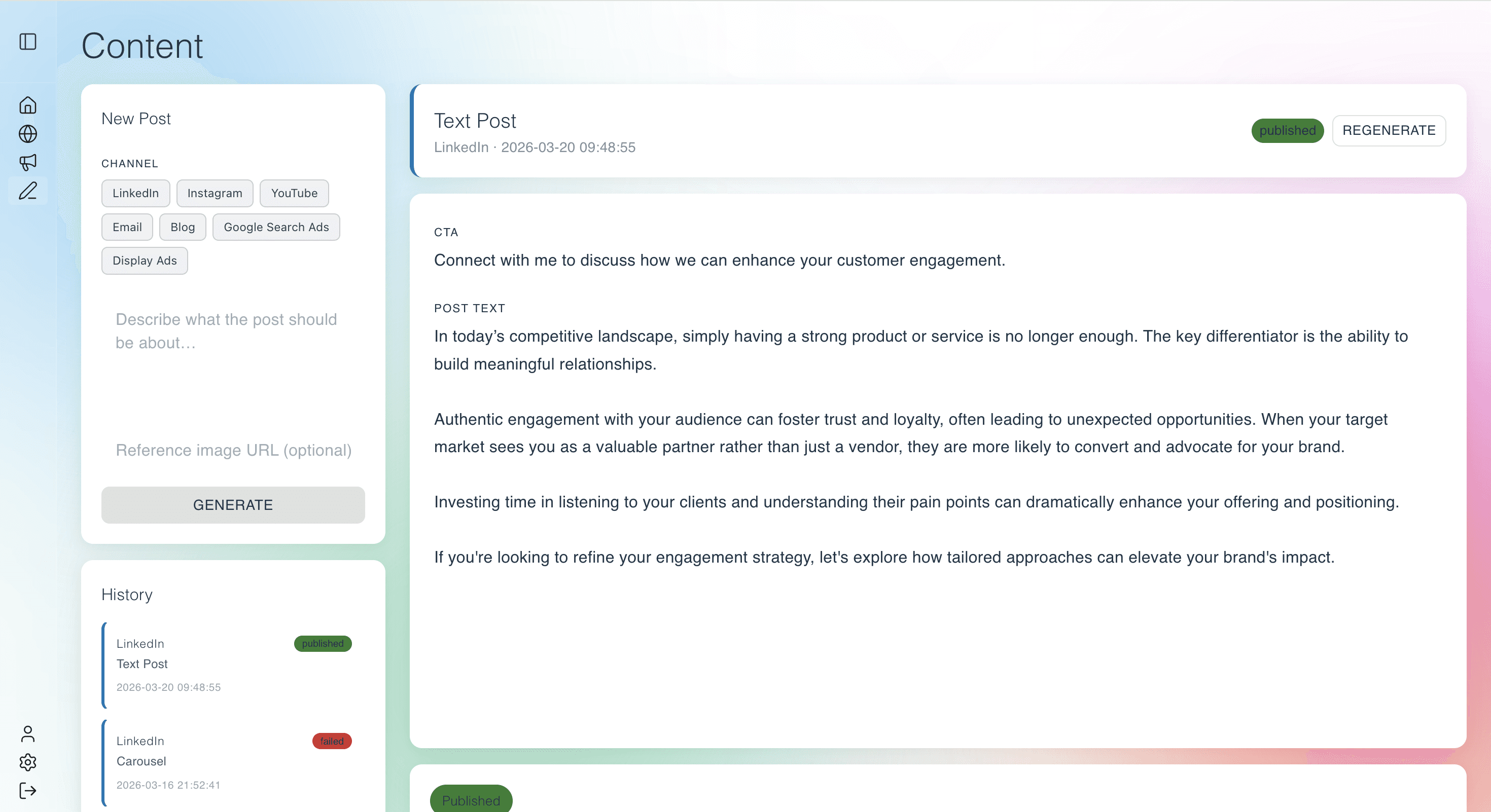 omfand content dashboard