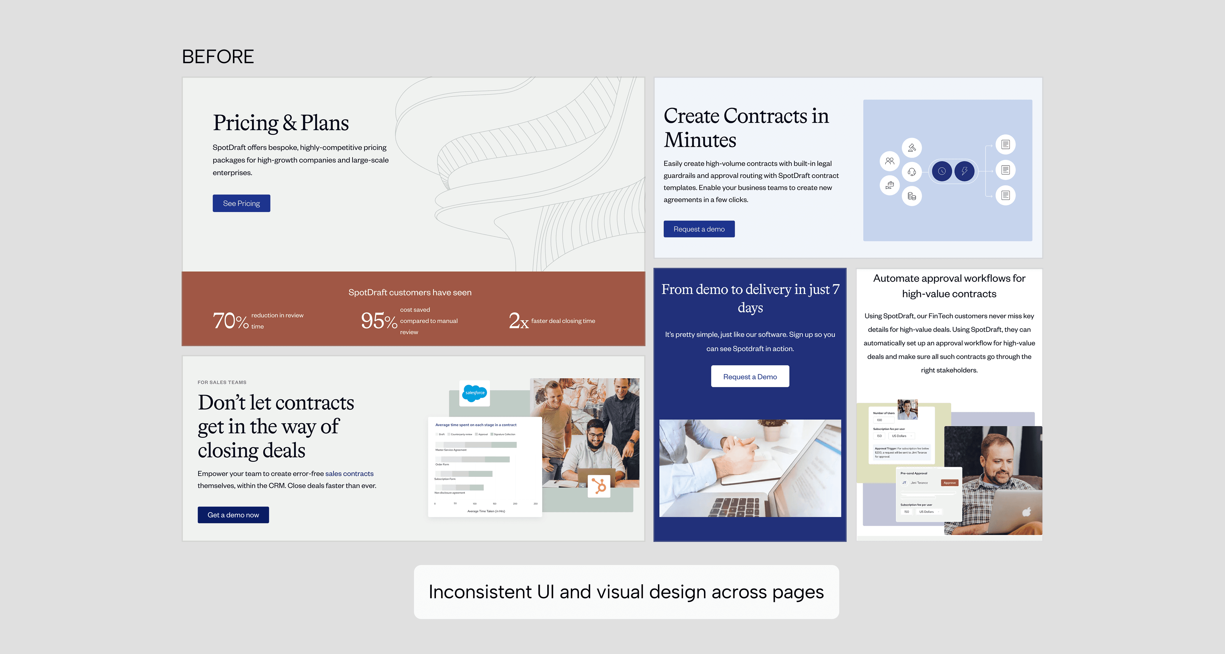 Old website patterns