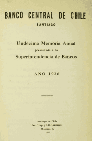 Banco Central de Chile. Memoria Anual 1936