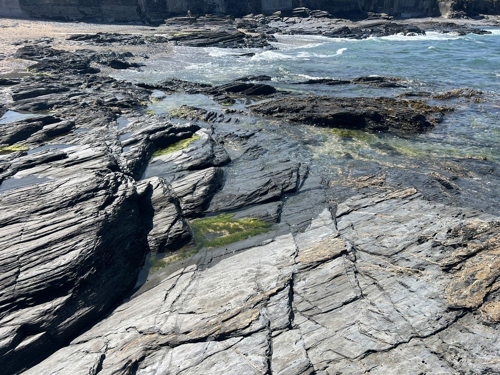 blue sky and white clouds over the sea