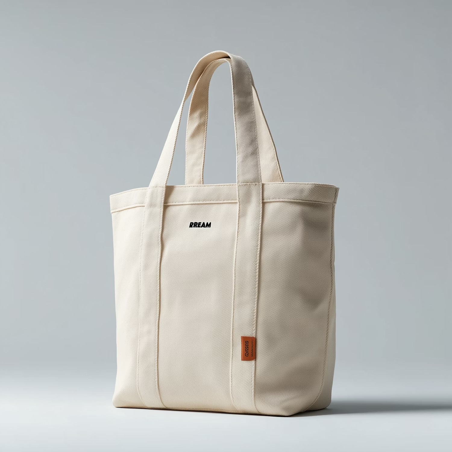 Cream canvas tote bag