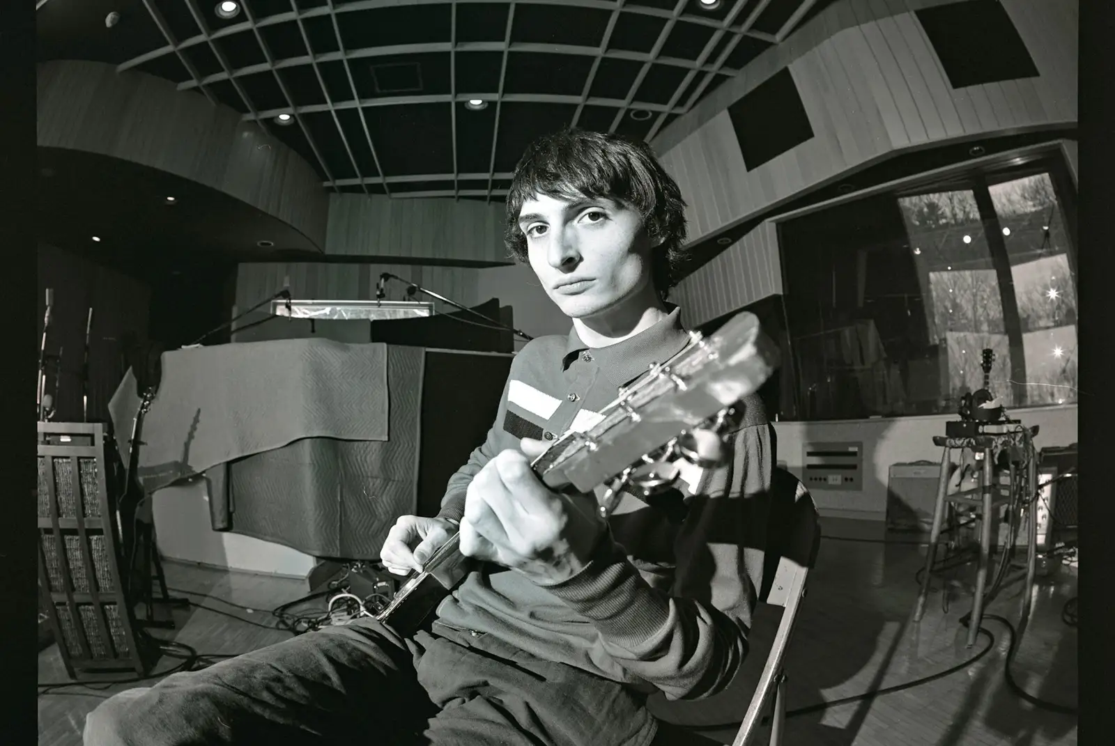 Finn Wofhard posing for his new album promotion