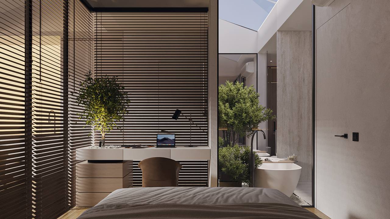 Corner 1-bedroom penthouse in White Palm in Canggu