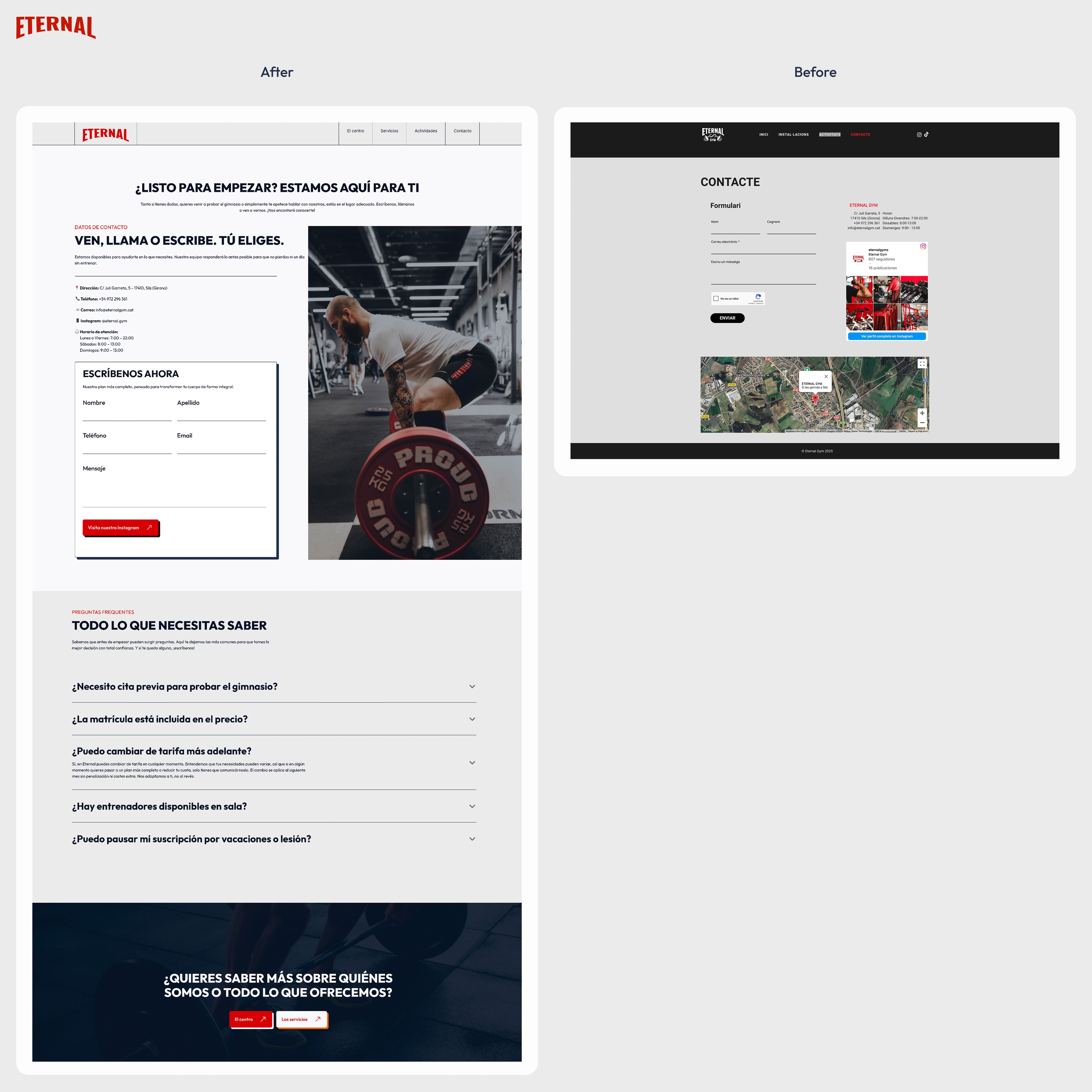 Eternal contact page