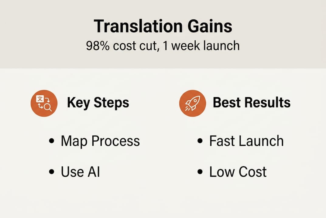 Infographic showing cost and speed optimization steps