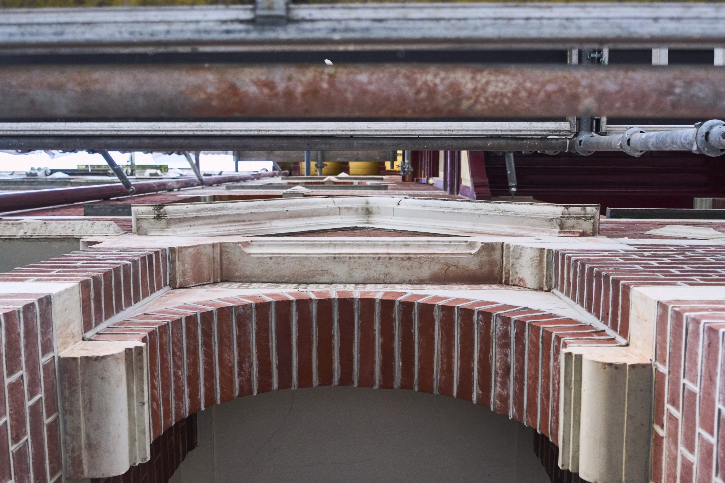 a room that is under construction with concrete walls