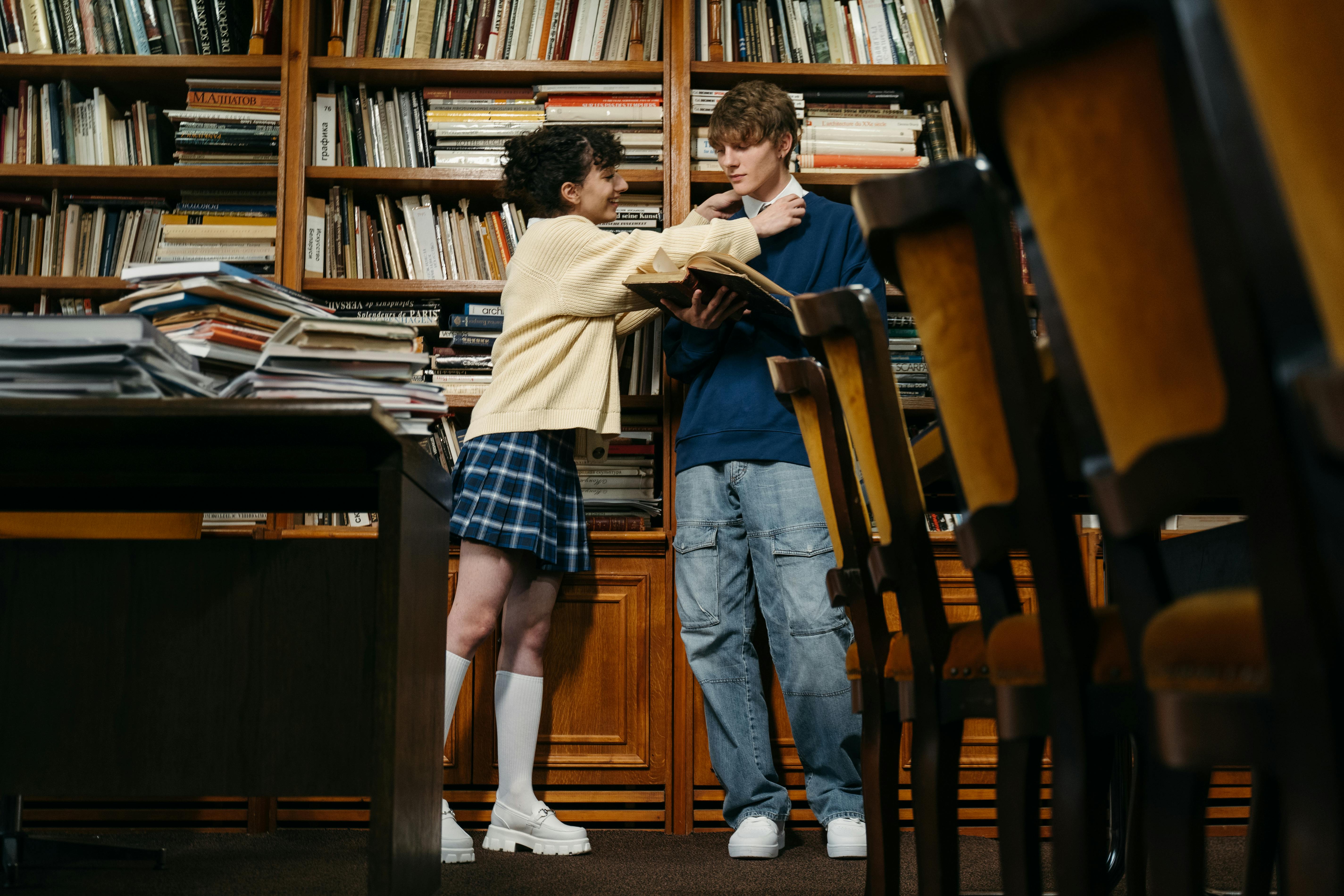 Couples in Library