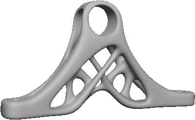 Ein 3D-Modell (Rendering) von einem Bauteil