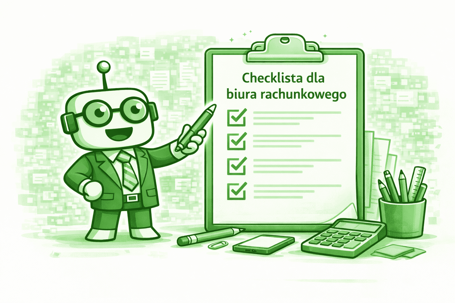 robot z checklista biura rachunkowego