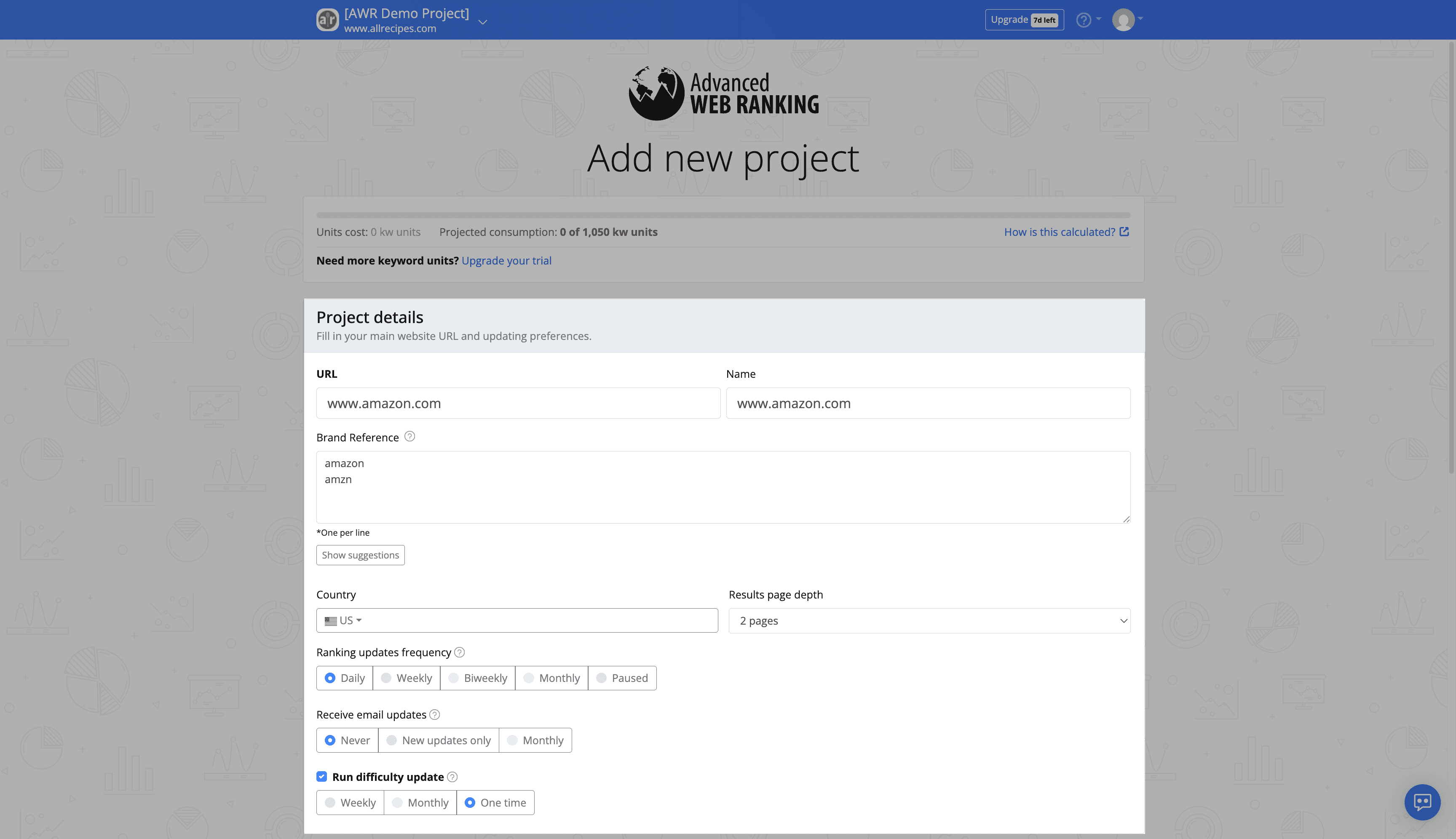setting-up-project-details-for-a-new-project