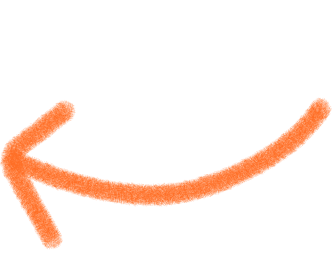 Orange Curved Arrow