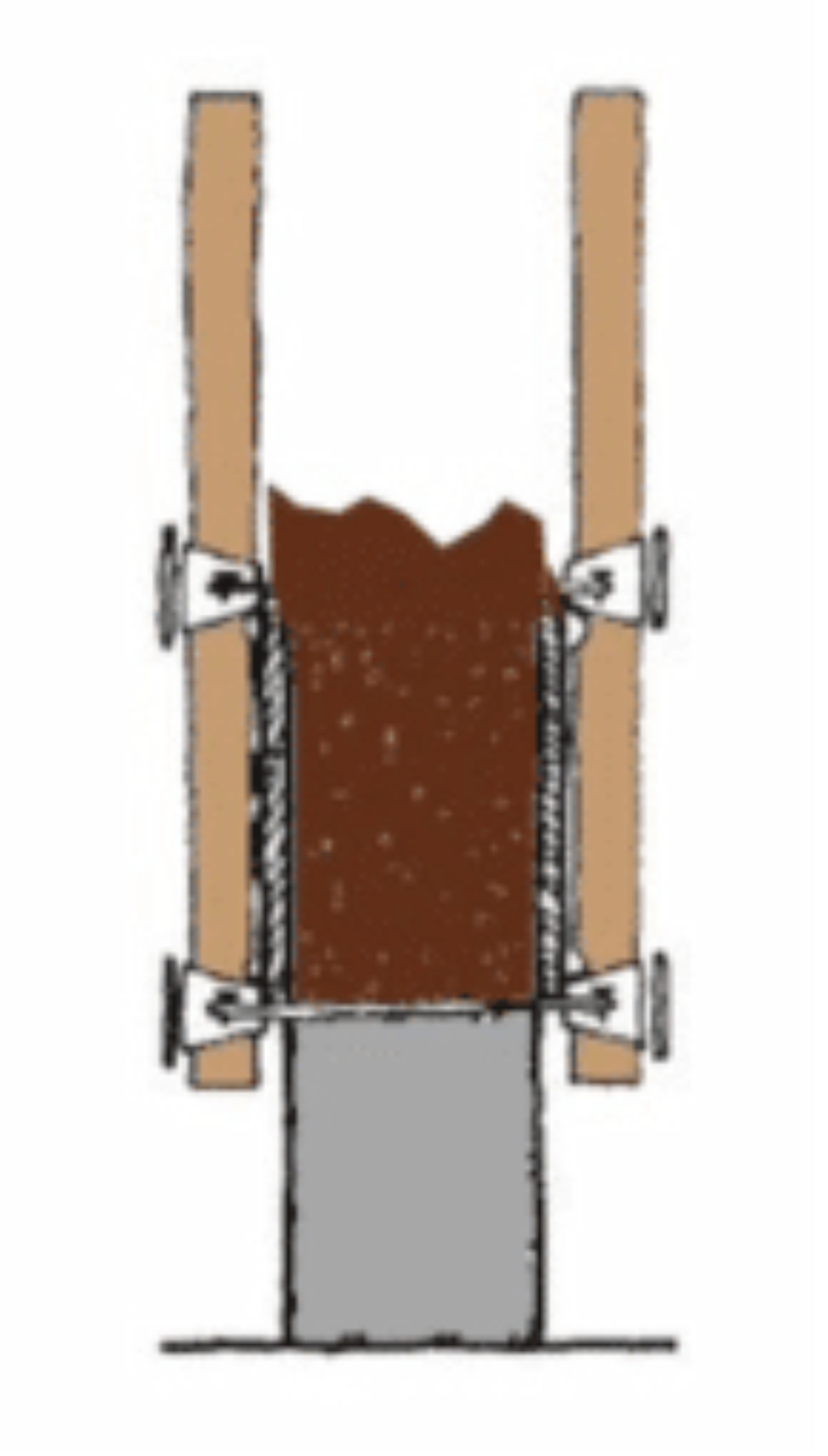 Pouring rammed earth
