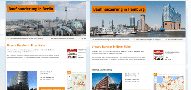 Geopersonalisierung Beispielseiten 150224