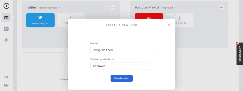 create a new feed