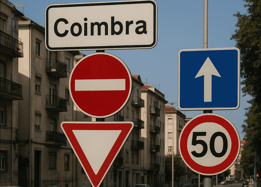 Sinais de Trânsito Coimbra Escola Condução Universidade