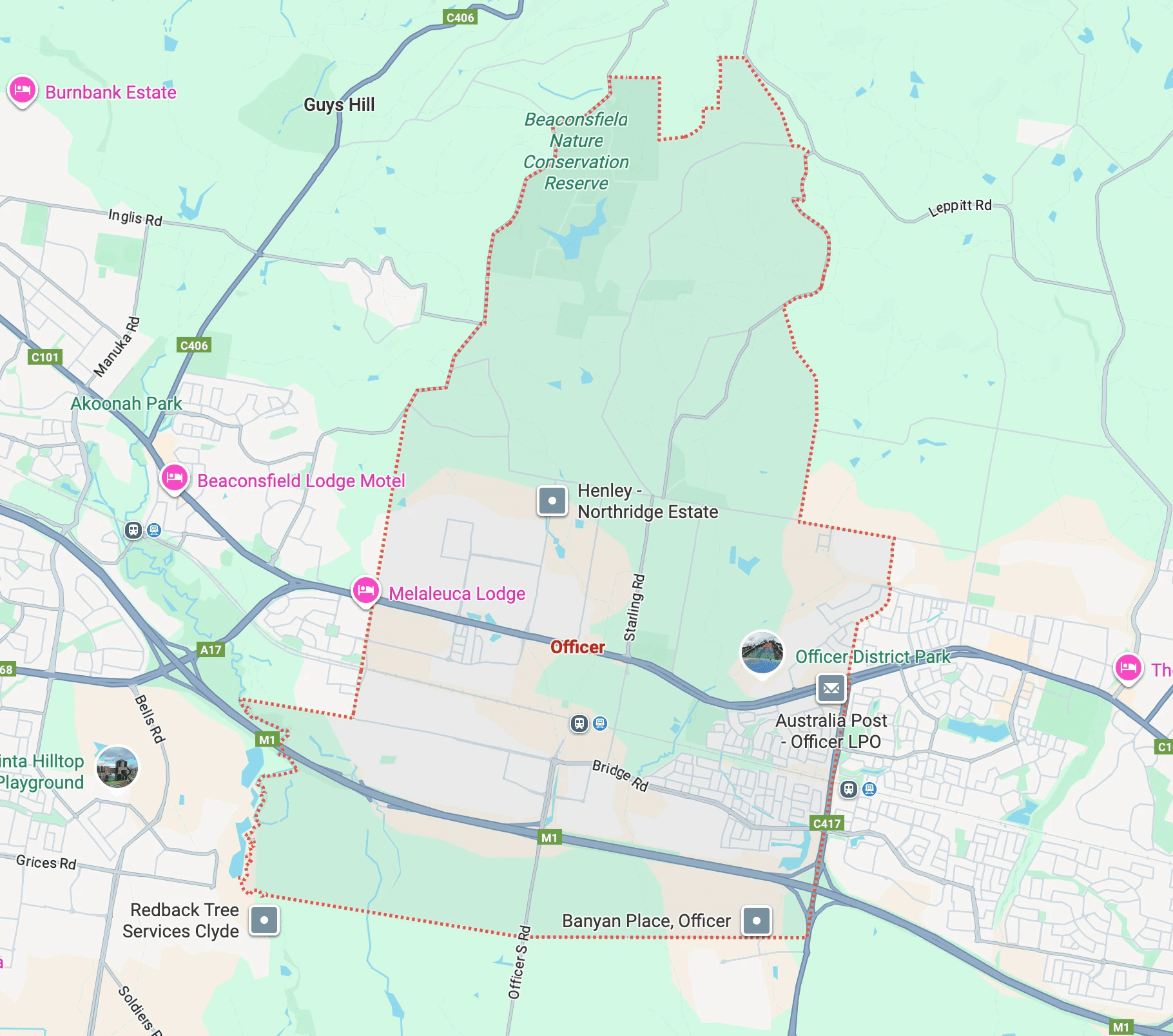 Map of Officer