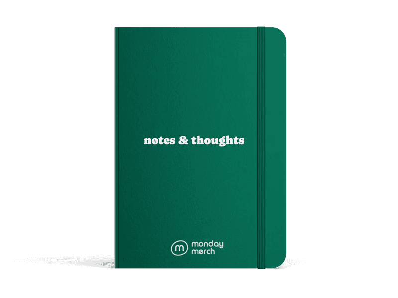 High-quality FSC-certified hardcover notebook with custom cover.