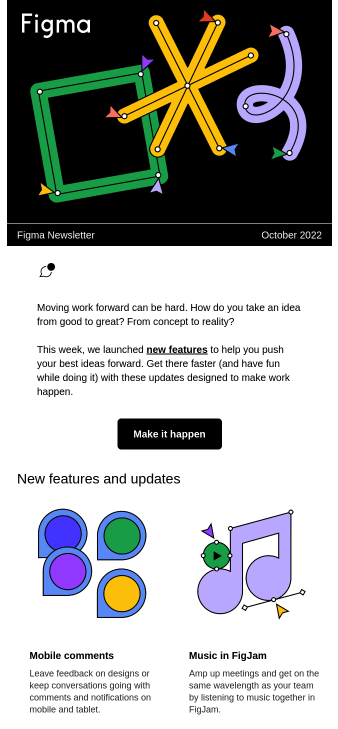 email new product features