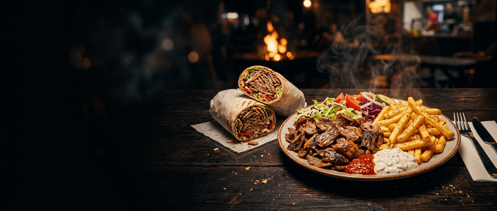 Kebab wrapped to go on the EMBER counter
