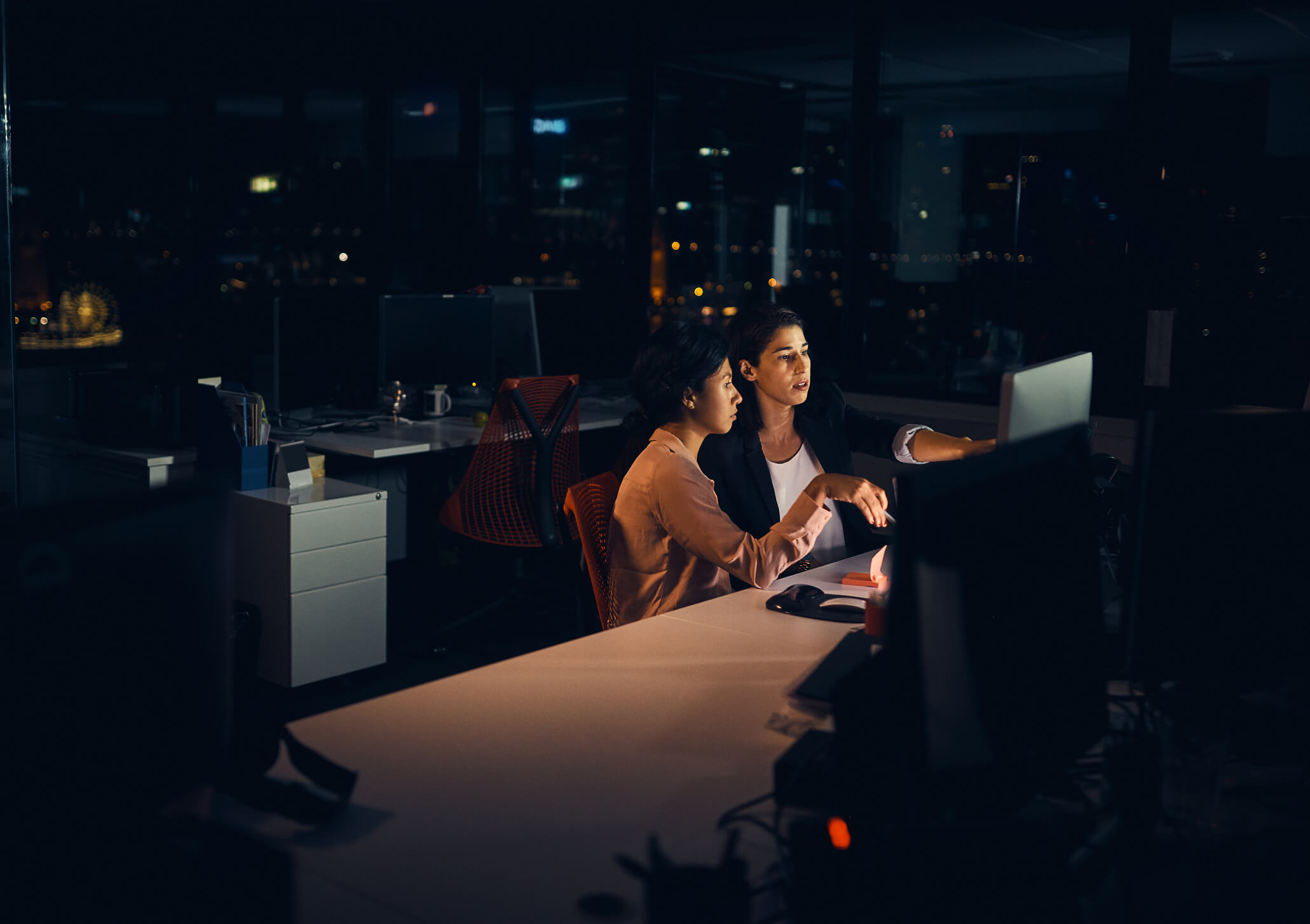 Dynamic picture of a cyclist riding downhill