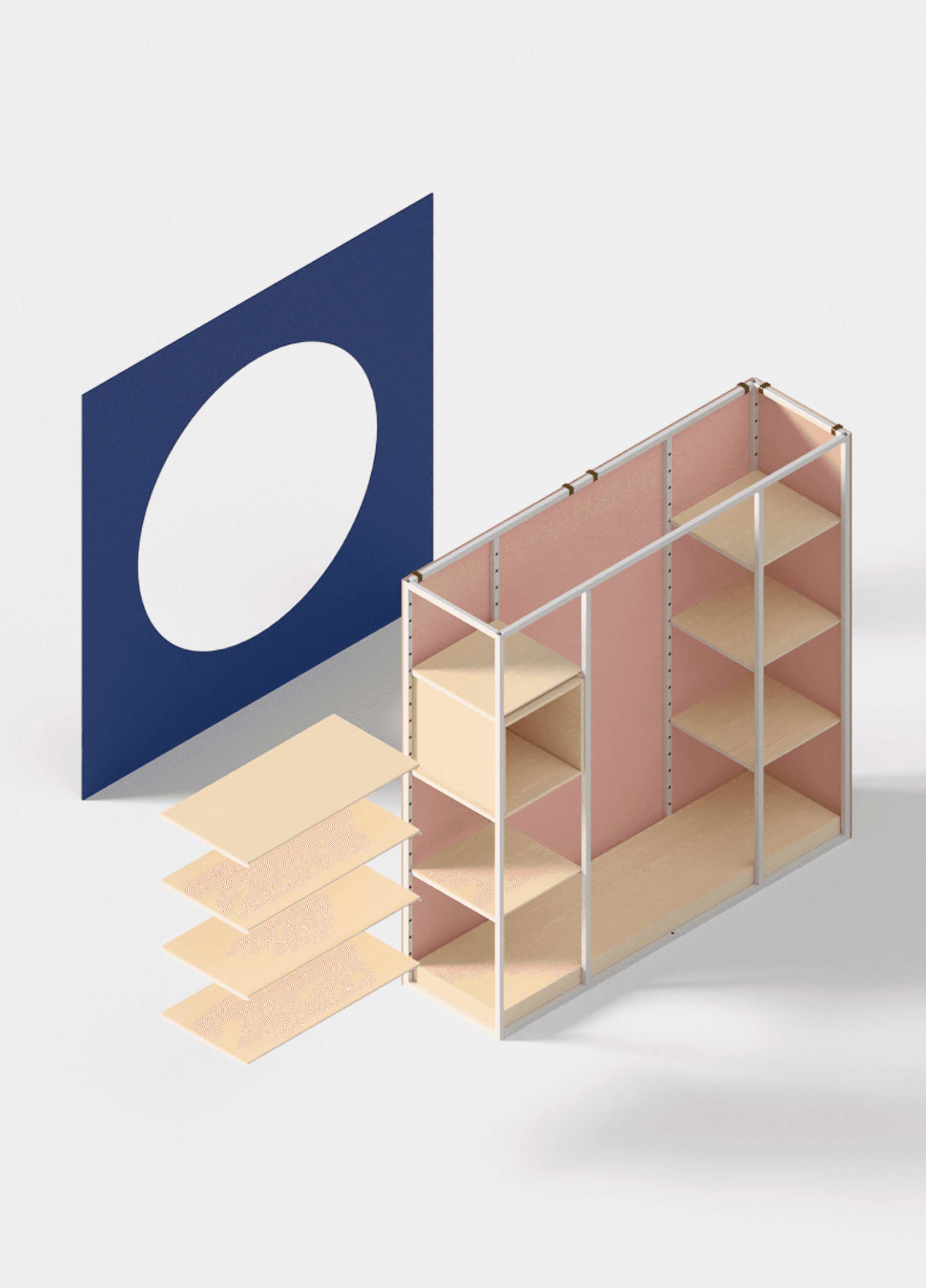 Modulares Retail System für den micasa Experience Stores in der Schweiz, gestaltet von Design for Human Nature.
