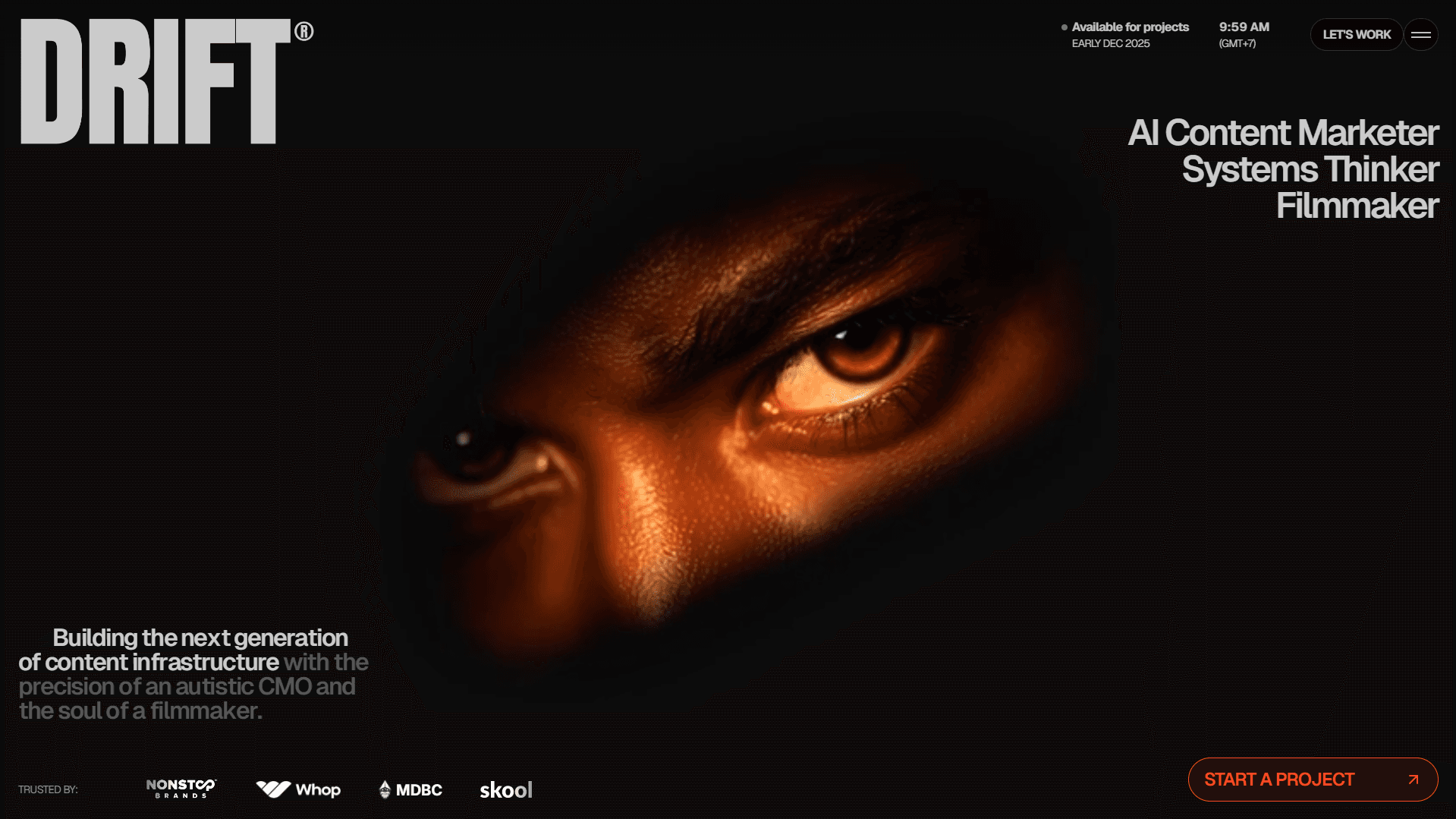 Michael Drift (DRIFT AI) cinematic sales funnel and content infrastructure.