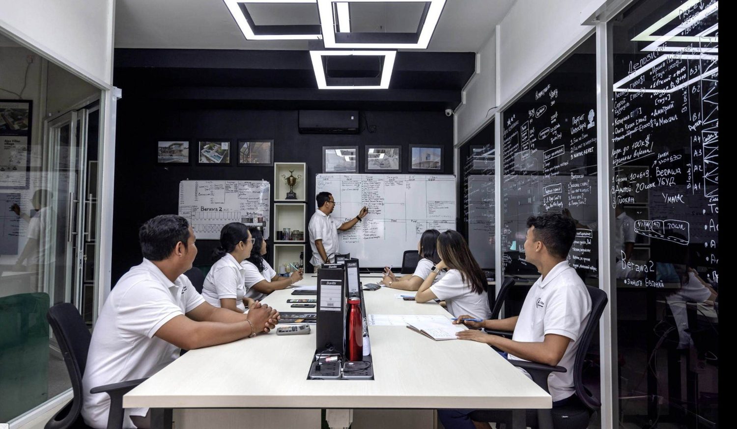 The Alex Villas Group team at work in the Bali office