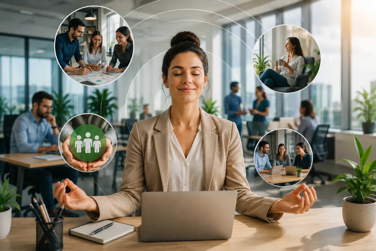 Profissional exausto em ambiente de trabalho representando os riscos psicossociais, burnout e os impactos da saúde mental nas empresas