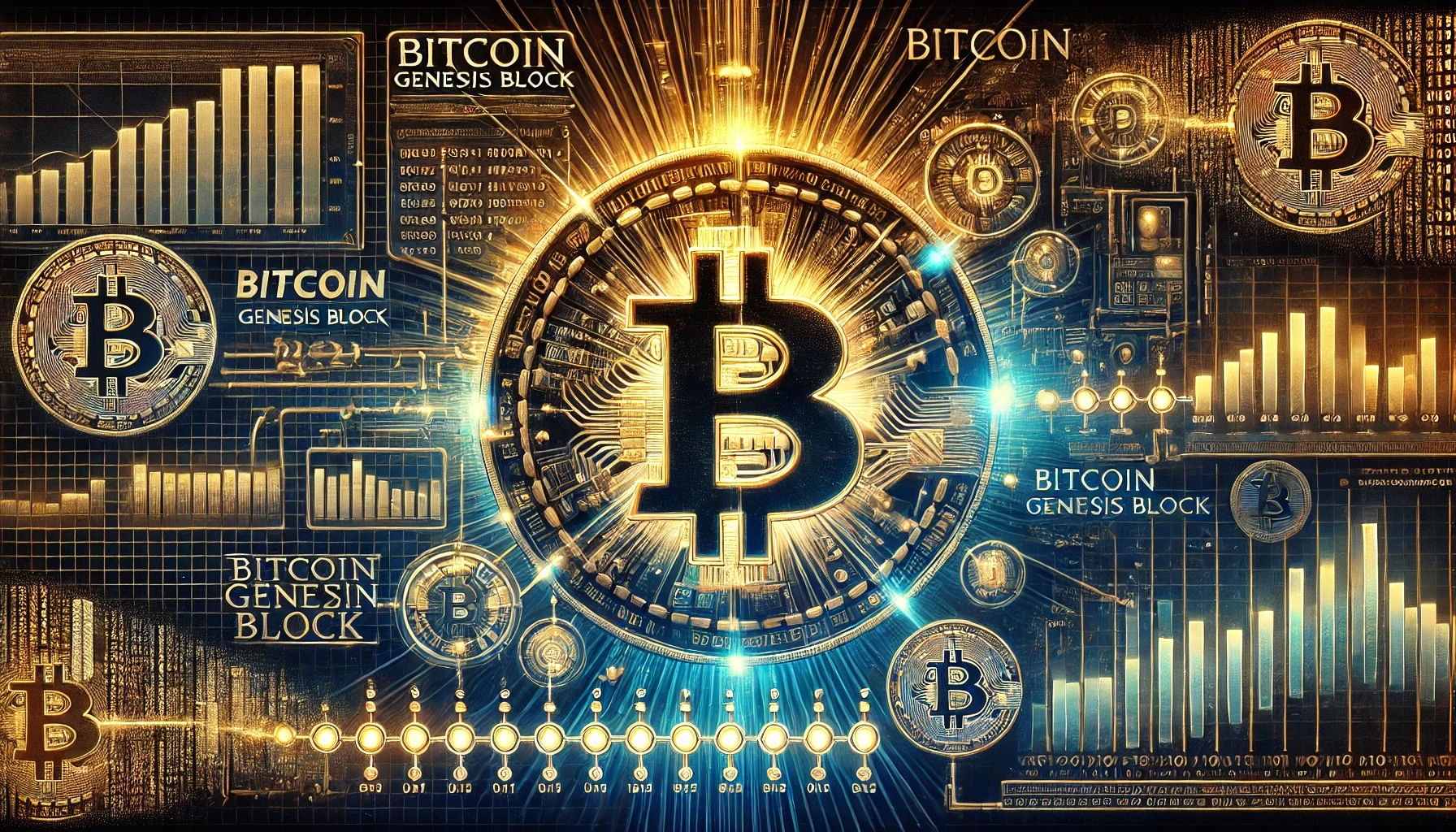 Crypto-themed image featuring charts, digital coins, and market trends, representing cryptocurrency trading and blockchain technology.