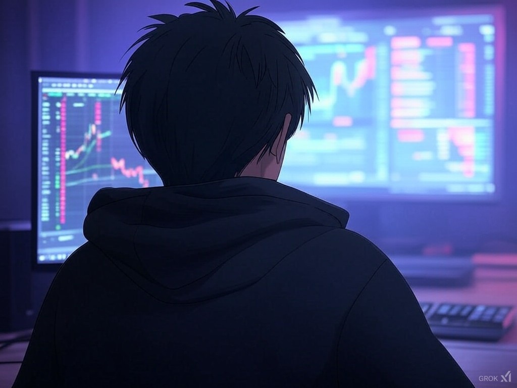 Trader behind the desk