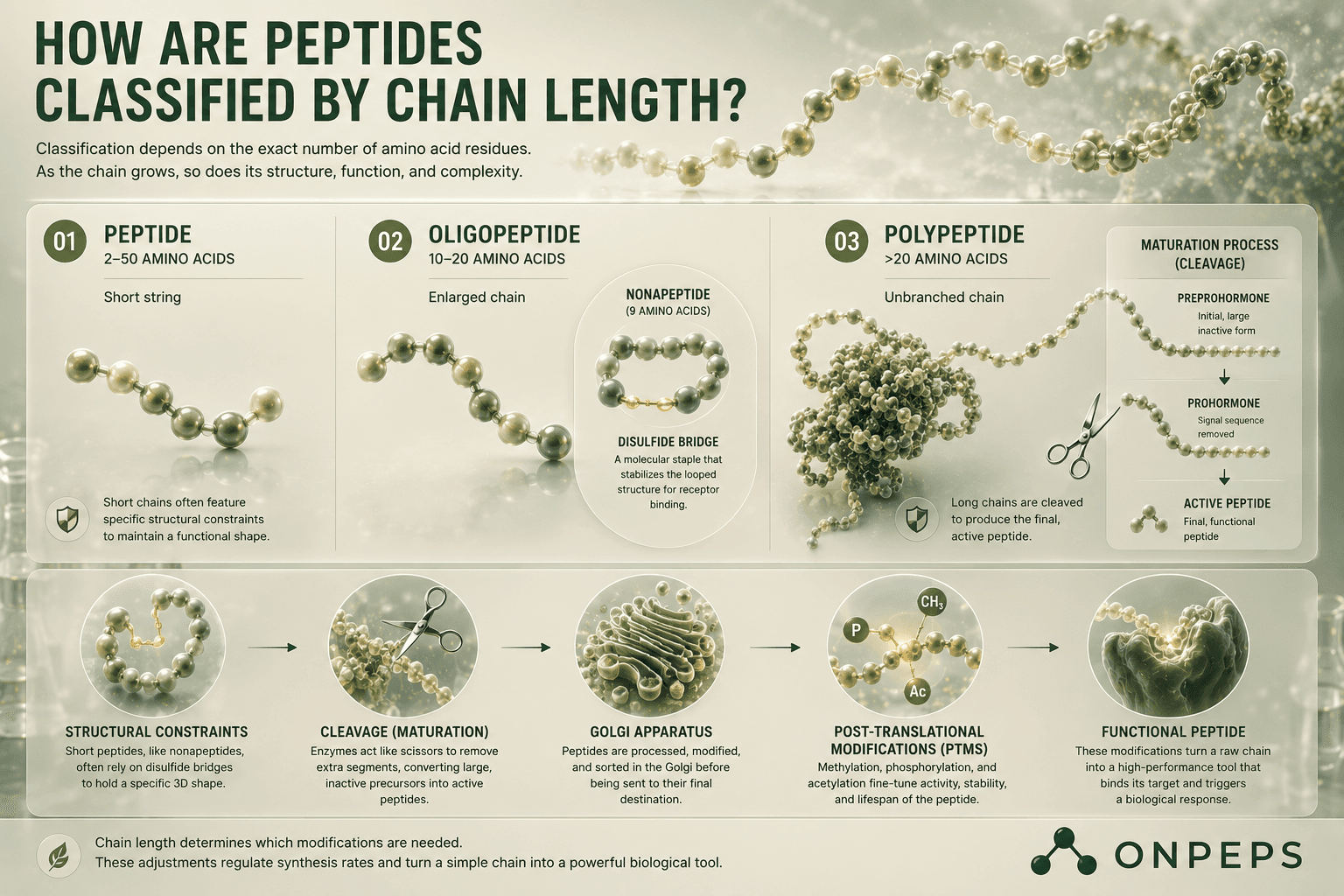 Classification of peptides by chain-length by onpeps - the best source of peptide information