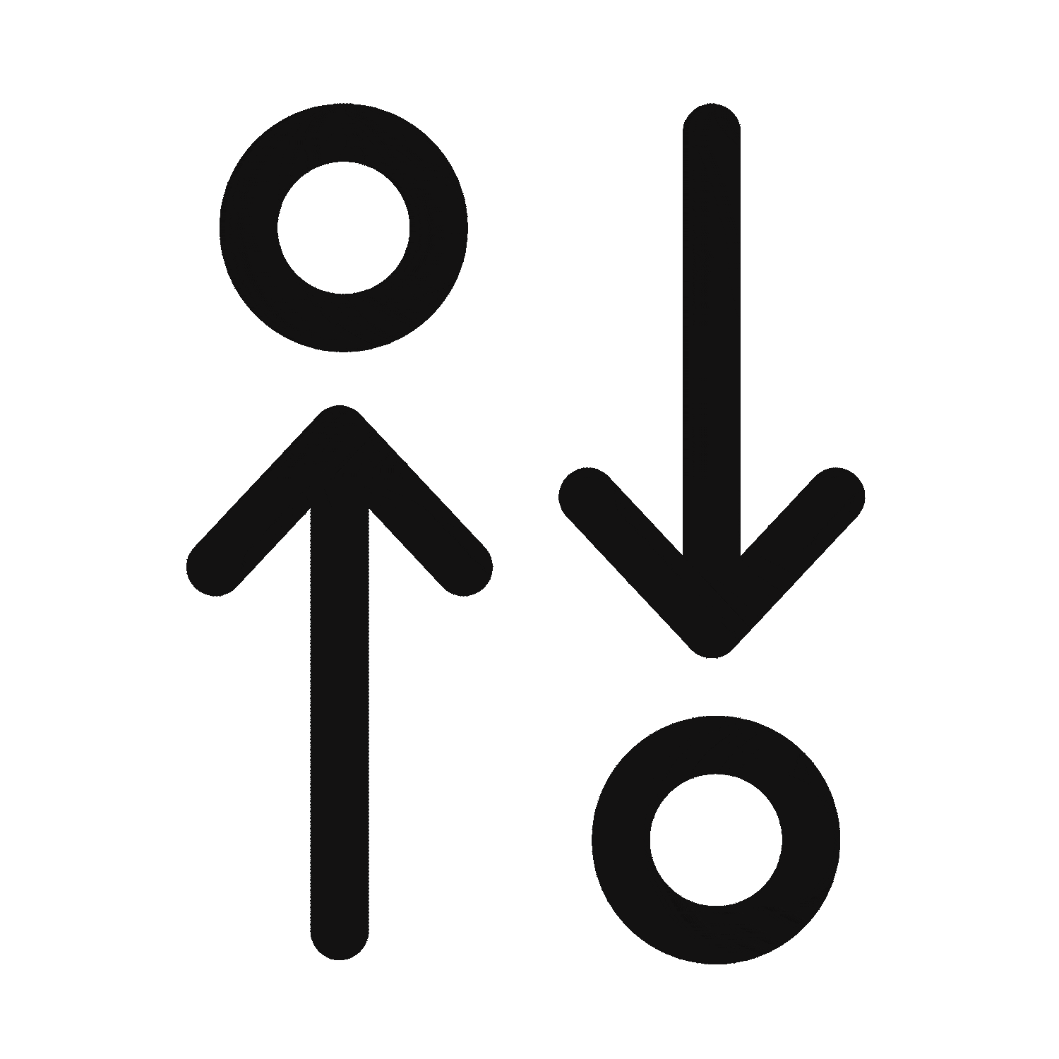 Arrows icon representing consignment service - Want to consign? We'll work the network for you and only when the time is right