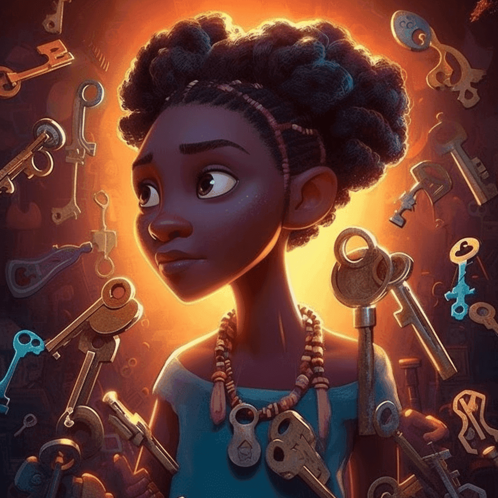 A person with lots of keys