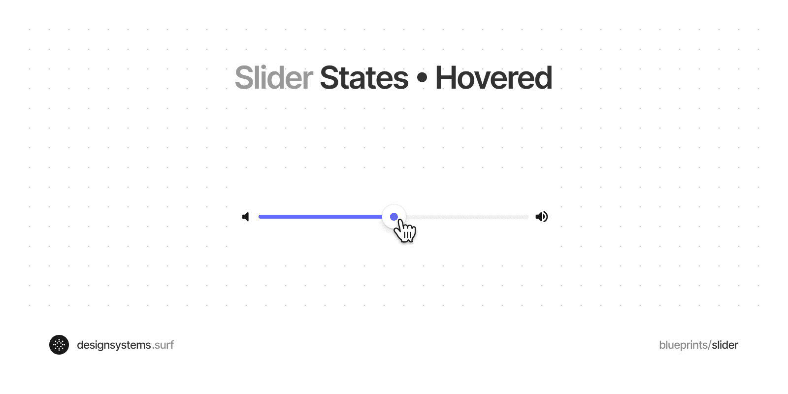 Slider component UI Design Hovered state