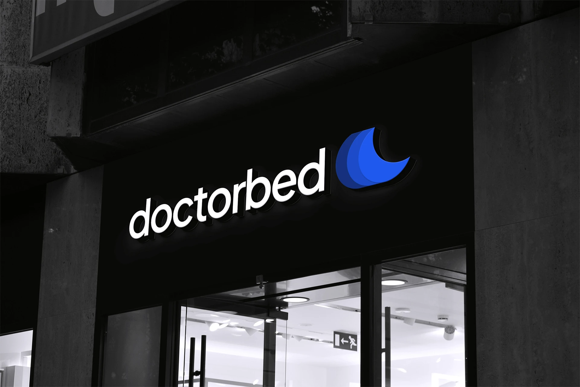 Logo na prodejně Doctorbed