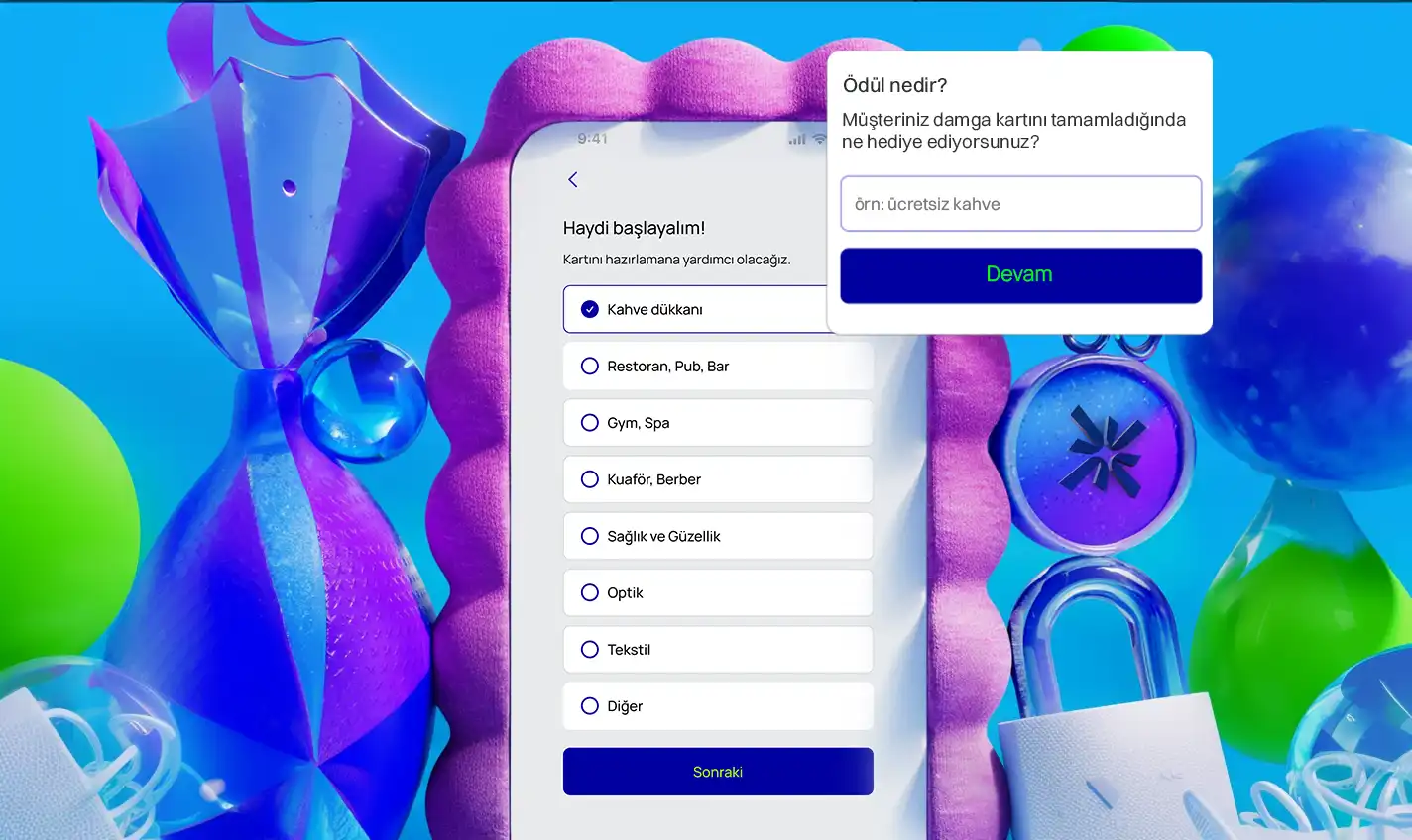Sadakat Uygulaması Kayıt Olma