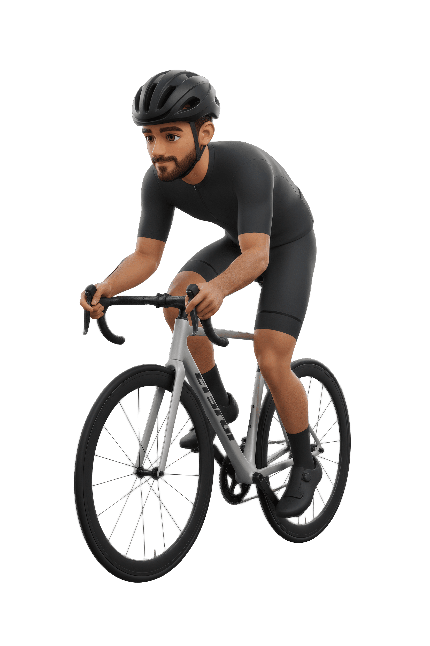 Coach Cano en trains de faire du vélo