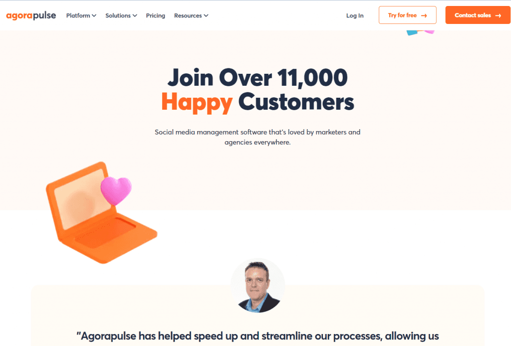 Agorapulse wall of love