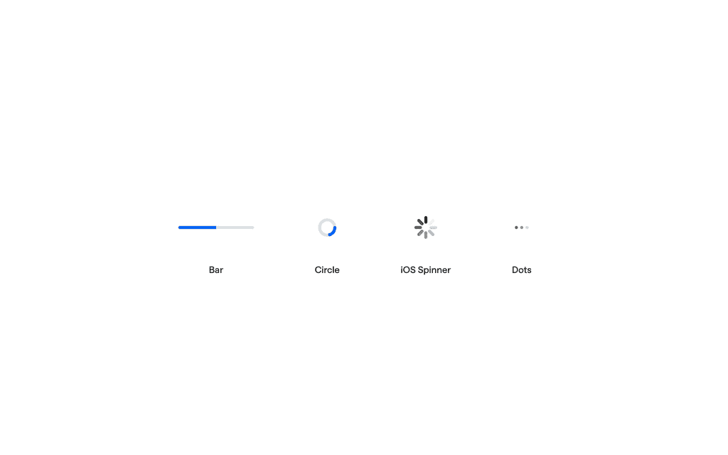 Loading indicator UI Design: Best practices, Design variants & Examples ...