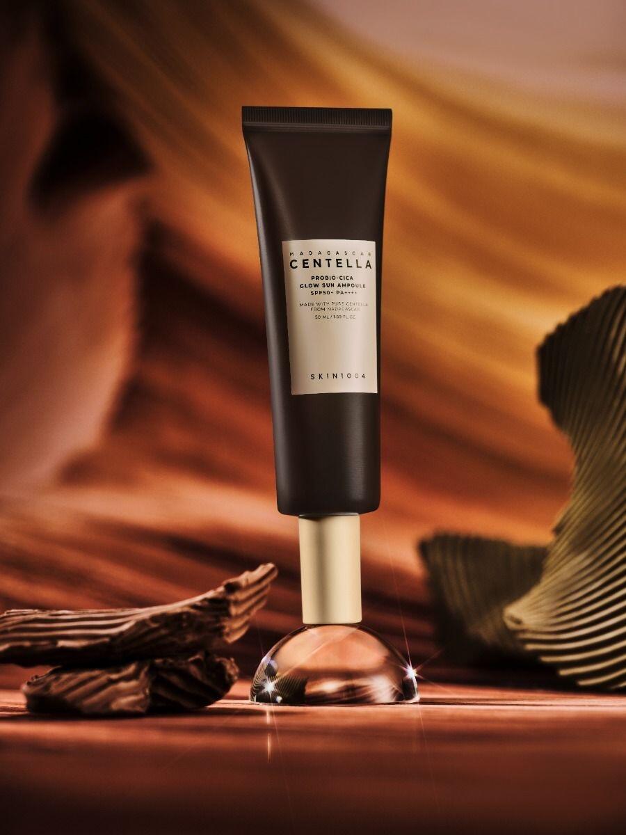 Centella sunscreen cosmetic product photography by Lefty Studio