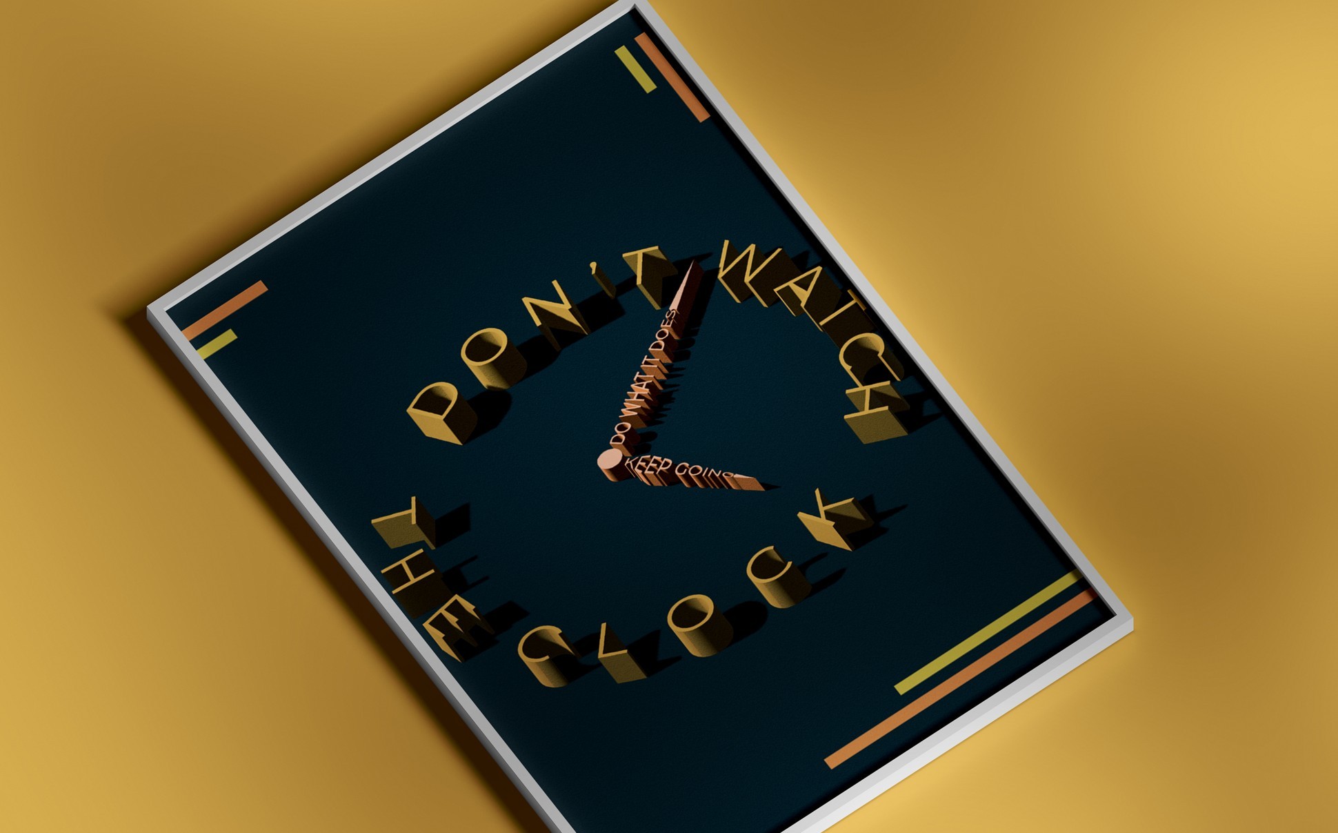 Watch 3D typography poster