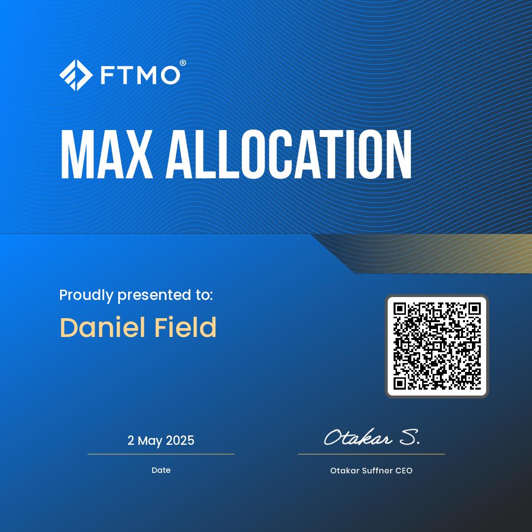 FTMO funding showing maximum allocation